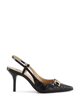 Leather Croc Stiletto Heel Slingback Shoes | Marks & Spencer (UK)