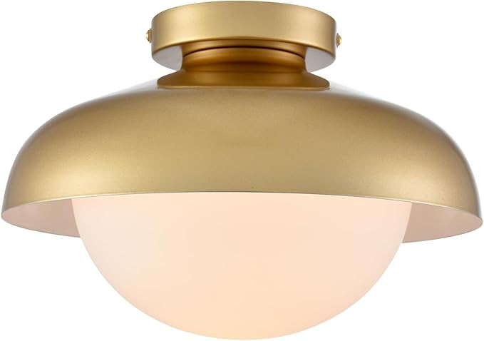 CLAXY Modern Barn Ceiling Light Gold Flush Mount Light Fixture Dual Shades E26 Dimmable Home Ligh... | Amazon (US)