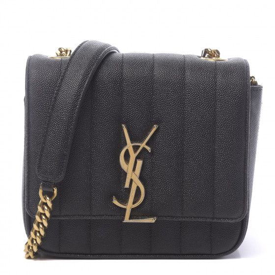 SAINT LAURENT

Grain De Poudre Matelasse Monogram Small Vicky Chain Bag Black | Fashionphile