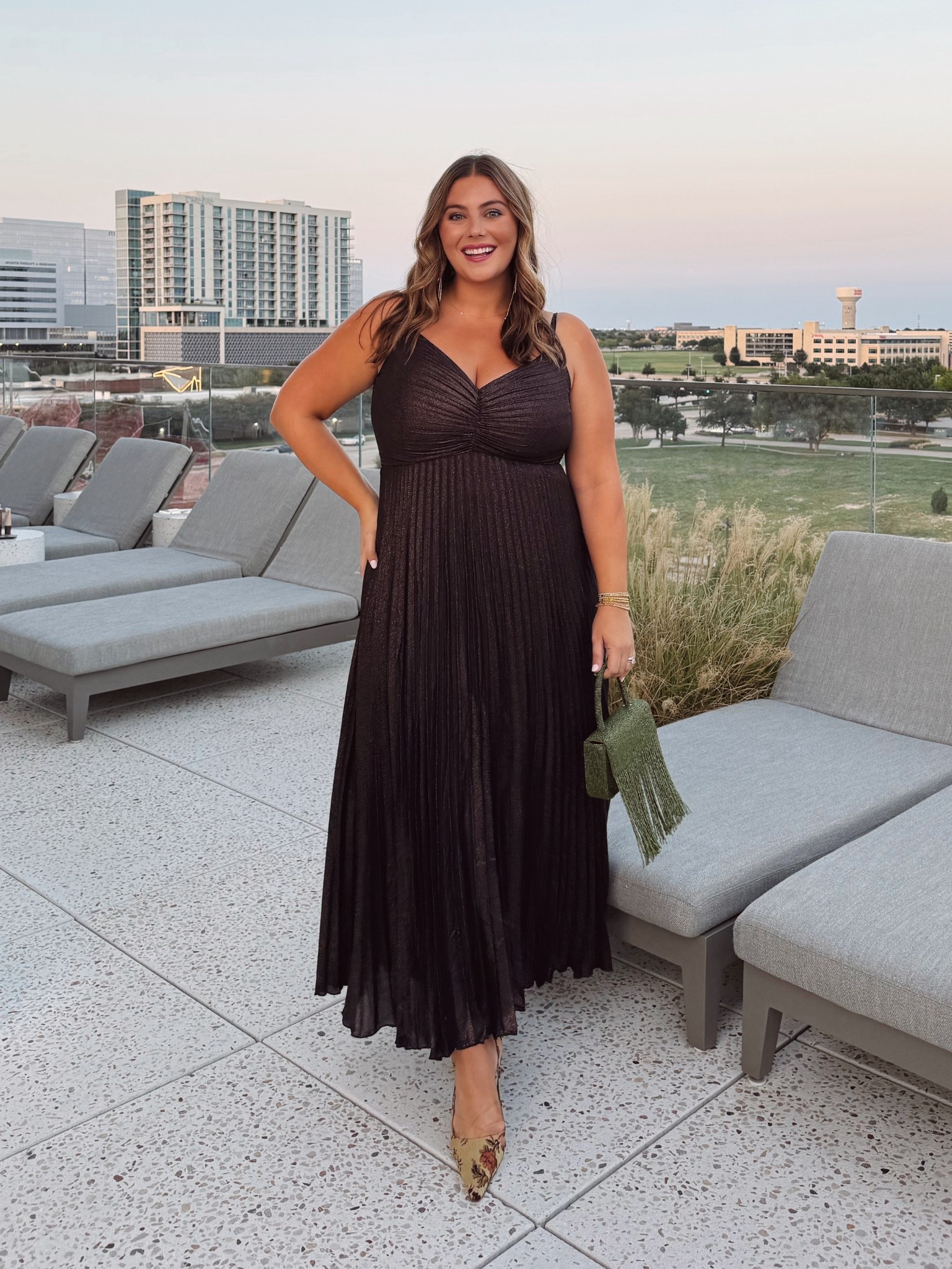 Fall wedding guest dress - chillier weather? Add a moto jacket or cropped tweed jacket! Wearing size 18 in dress. Use CARALYN15 at Spanx on your first order. Use CARALYNM at Cakes Body. 

#LTKWedding #LTKPlusSize #LTKSeasonal