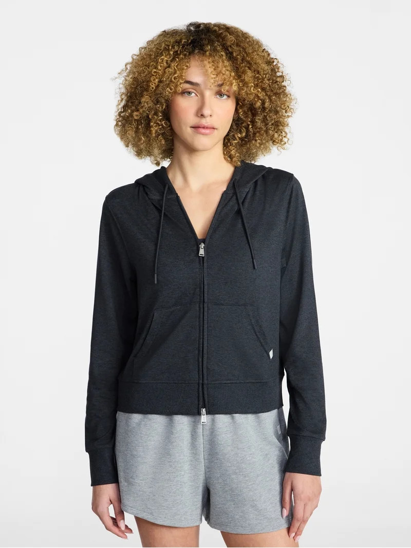Athletic Works Women's and Women's Plus ButterCore Zip Front Hoodie, Sizes XS-4X | Walmart (US)