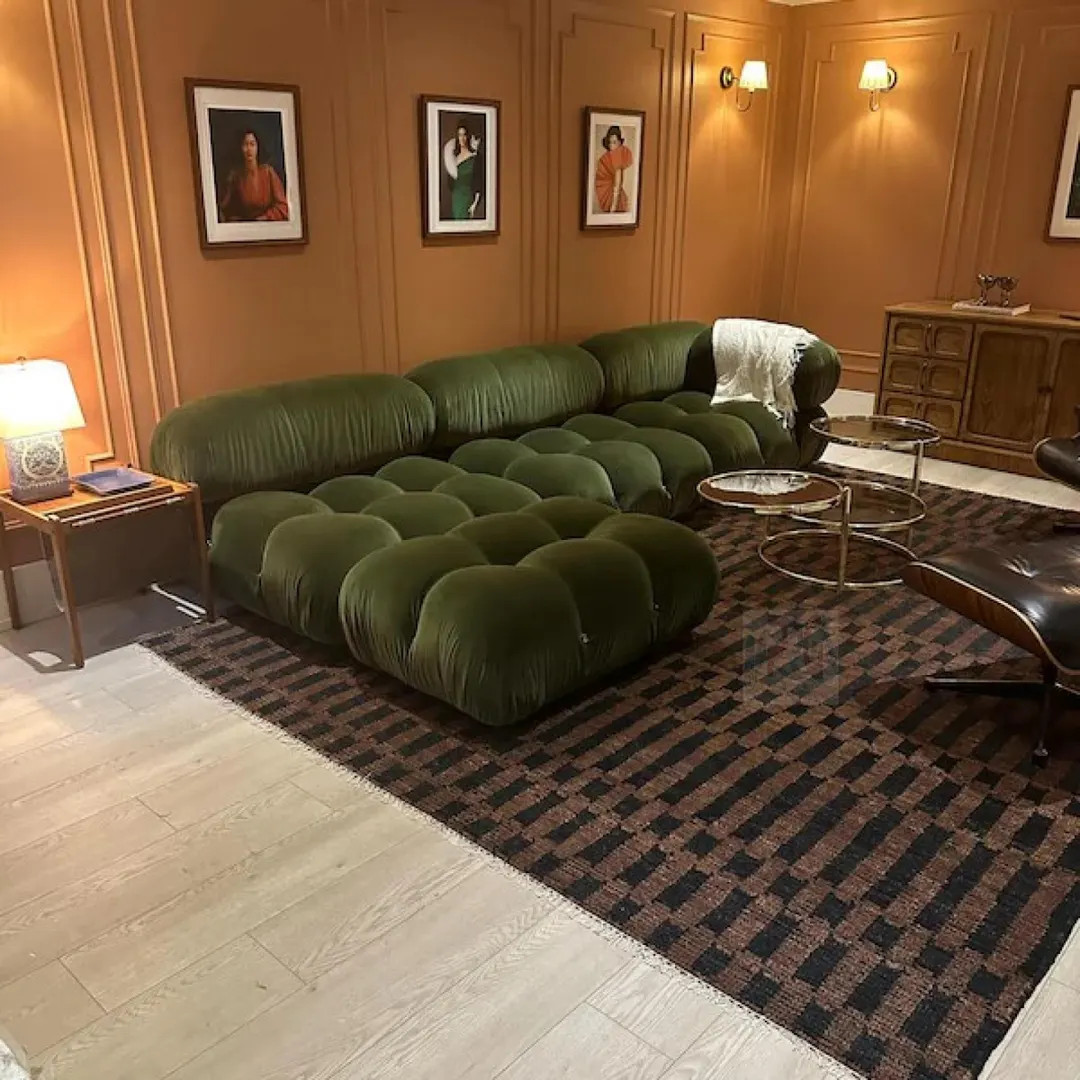 Hand Knotted Rug Esme Black Brown Low Pile Rug 5x8 6x9 7x10 8x10 9x12 10x14 Large Area Rug Hand W... | Etsy (US)