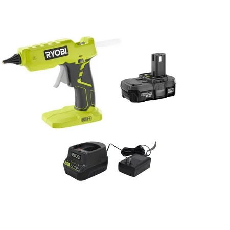 Ryobi 18V ONE+ Cordless Glue Gun Kit (Includes: P305 Glue Gun, P102 Lithium-ion Battery Pack, P118b Charger) | Walmart (US)