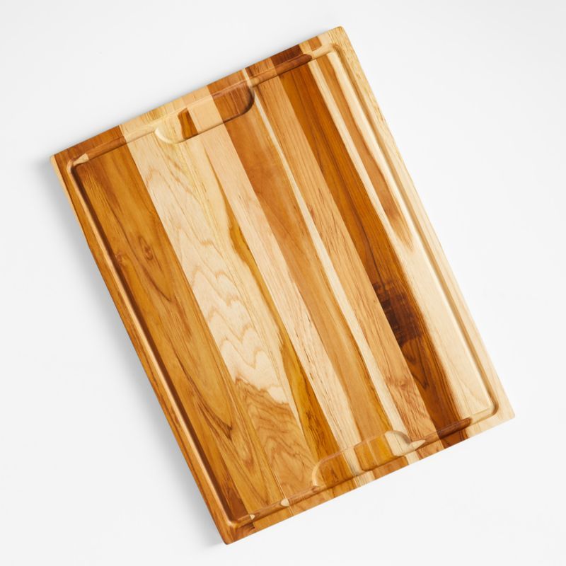 Crate & Barrel Reversible Teak Wood Cutting Board/Cheese Serving Board 24"x18"x0.75" + Reviews | ... | Crate & Barrel