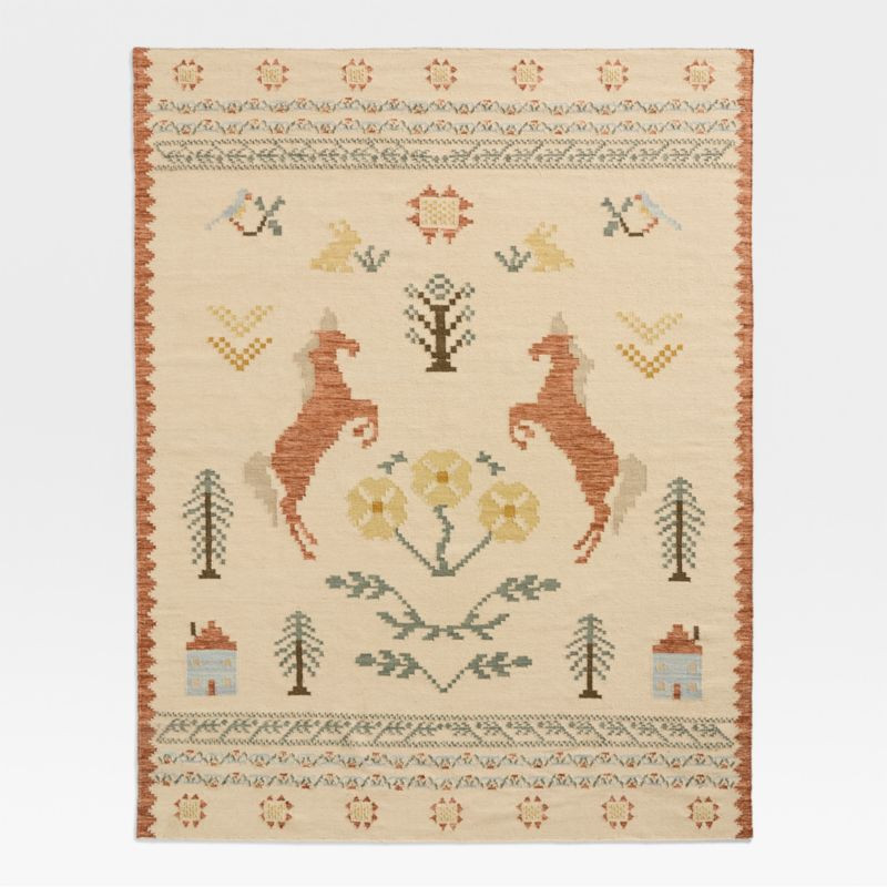 Homestead Kilim Wool and Cotton Kids Area Rug 5x8 by Sharland England | Crate & Kids | Crate & Barrel