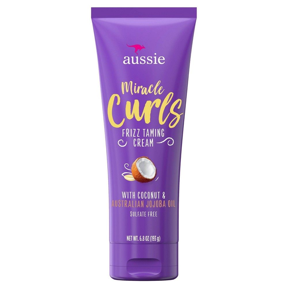 Aussie Miracle Curls Frizz Taming Curl Cream with Coconut & Jojoba - 6.8 fl oz | Target