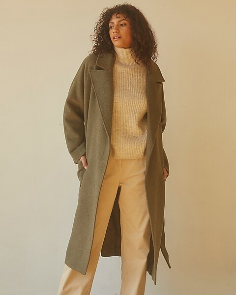 CRESCENT Monte Wrap Wool Coat | Express