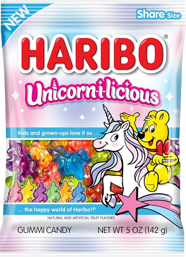 Haribo Unicornilicious Gummy Candies – 5 oz (Pack of 12) – Colorful Fruity Flavors with Whi... | Amazon (US)