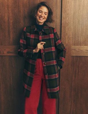 Boden Women's Aylesford Wool Coat in Green | Size 4 | Boden (US)
