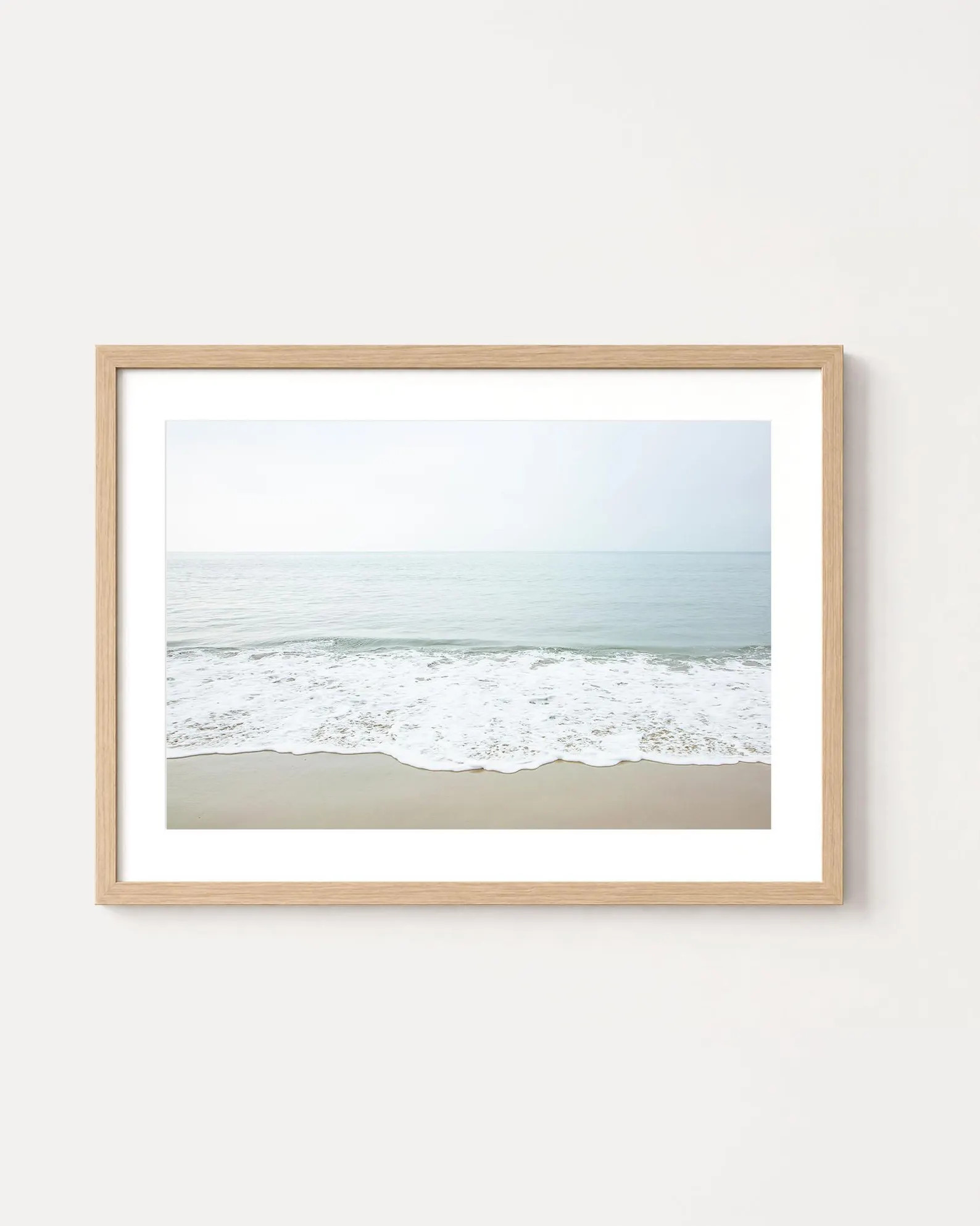 Ocean Waves Shoreline Print - Minimalist Coastal Art, Neutral Beach Photography | Etsy (Global)