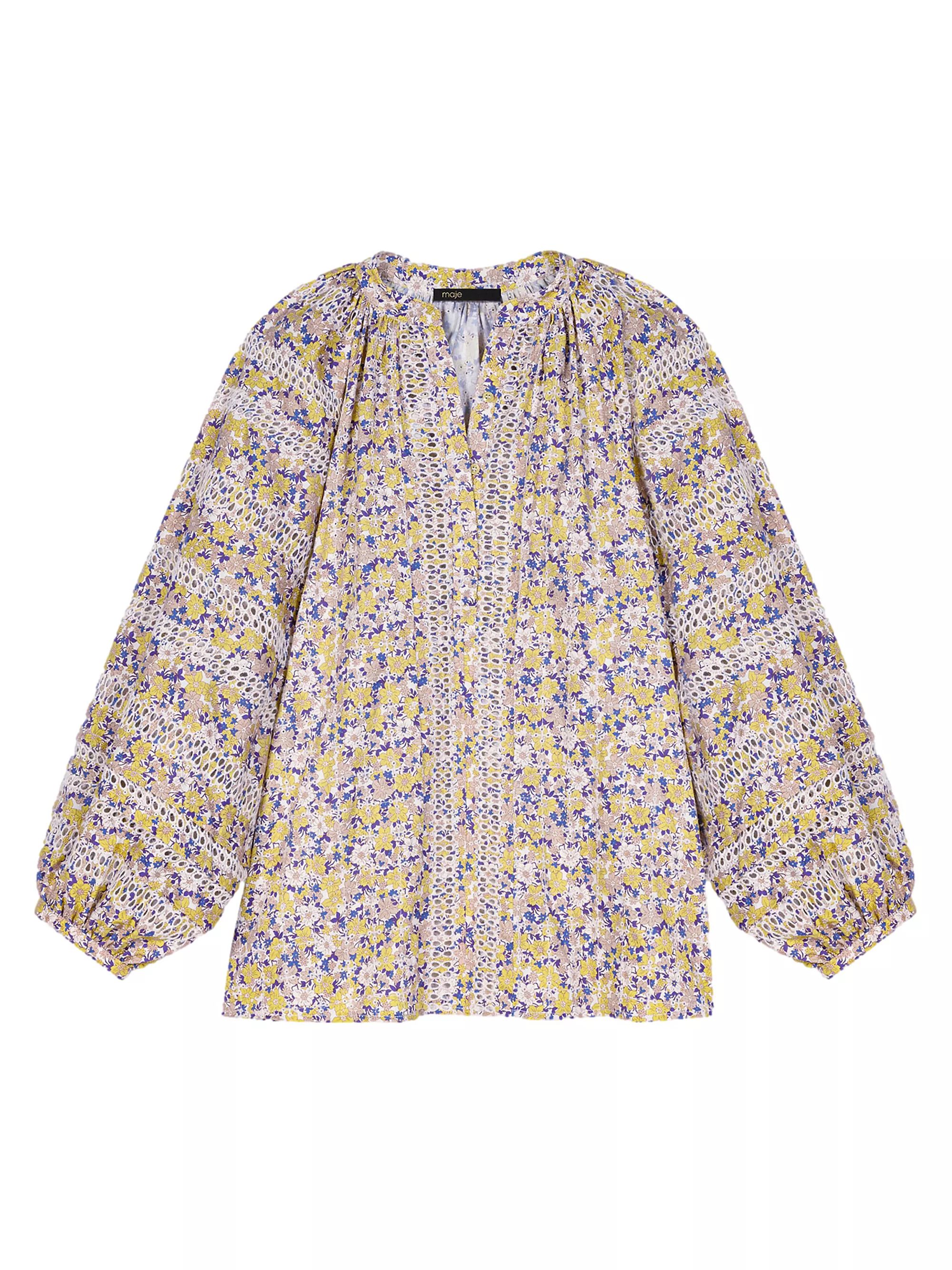 Patterned Embroidered Blouse | Saks Fifth Avenue