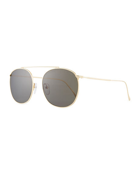 Illesteva Mykonos II Steel Aviator Sunglasses | Bergdorf Goodman