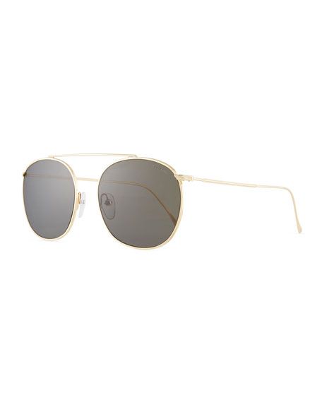Illesteva Mykonos II Steel Aviator Sunglasses | Bergdorf Goodman