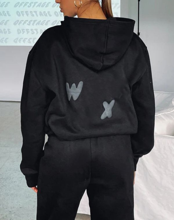 WF-Women Women's Letter Print 2 Piece Outfits Cowl Neck Long Sleeve Sweatshirt and Pants Set Trac... | DHGate