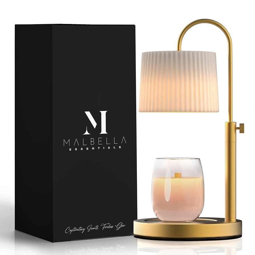 Dimmable Glass Candle Warmer Lamp with Timer - Adjustable Height Candle Lamp Warmer with Timer (8... | Amazon (US)