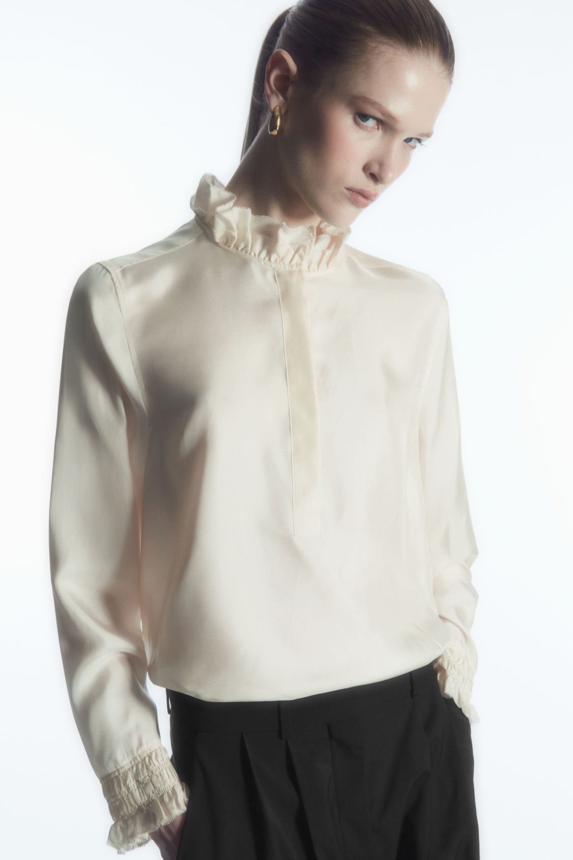 RUFFLED MULBERRY SILK BLOUSE | COS (US)