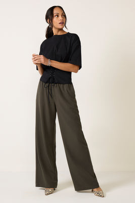 SANCTUARY Women's Remy Pull On Trouser Pants, Size XL, Green | Evereve