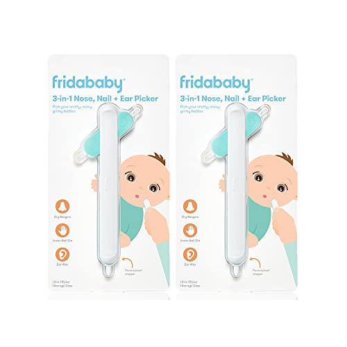 Frida Baby 3-in-1 Nose, Nail + Ear Picker [2 Count] by Frida Baby The Makers of NoseFrida The SnotSucker, Safely Clean Baby's Boogers, Ear Wax & More | Amazon (US)