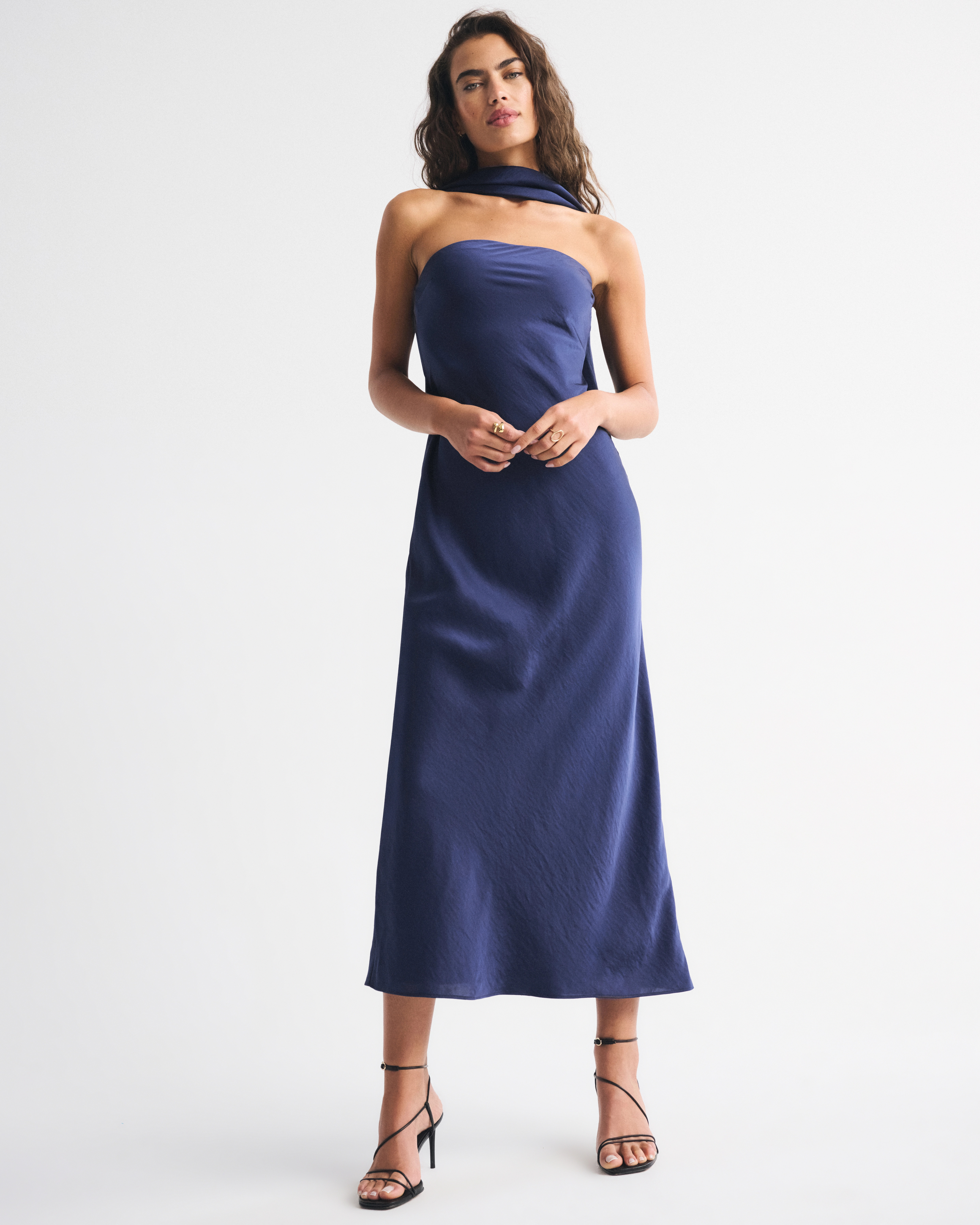 The A&F Julia Strapless Scarf Maxi Dress | Abercrombie & Fitch (US)