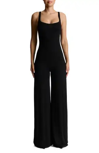 Naked Wardrobe Leopard Print Wide Leg Halter Jumpsuit (Women) | Nordstrom | Nordstrom