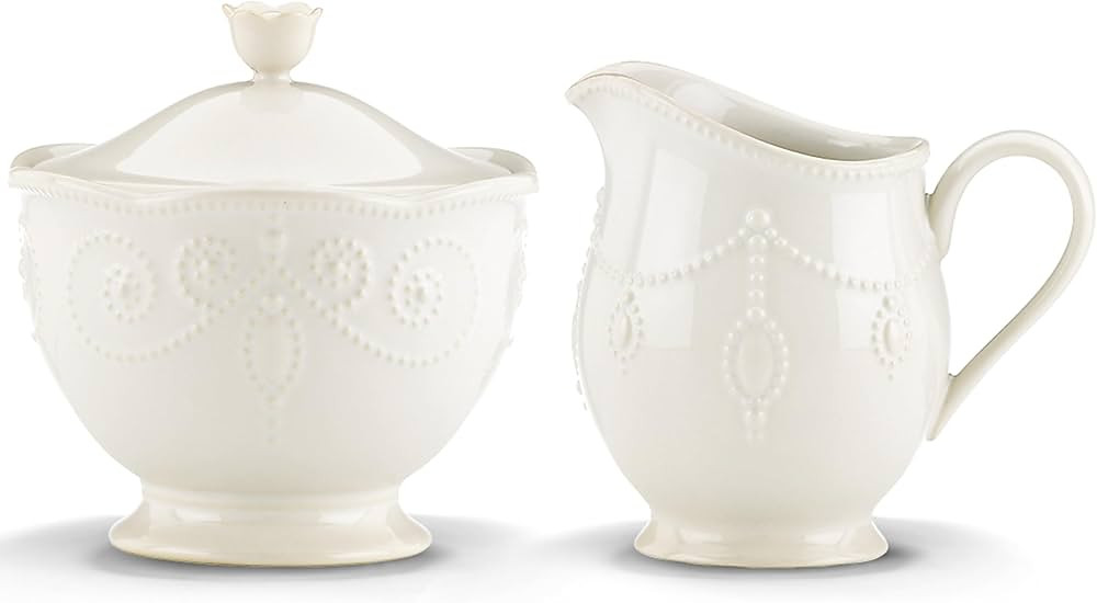 Lenox French Perle Sugar and Creamer, White -, 2.60 LB | Amazon (US)