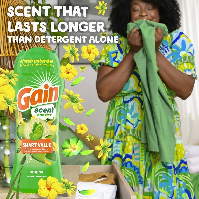 Gain Fireworks In-Wash Laundry Scent Booster Beads, Original Scent, 13.2 oz | Walmart (US)