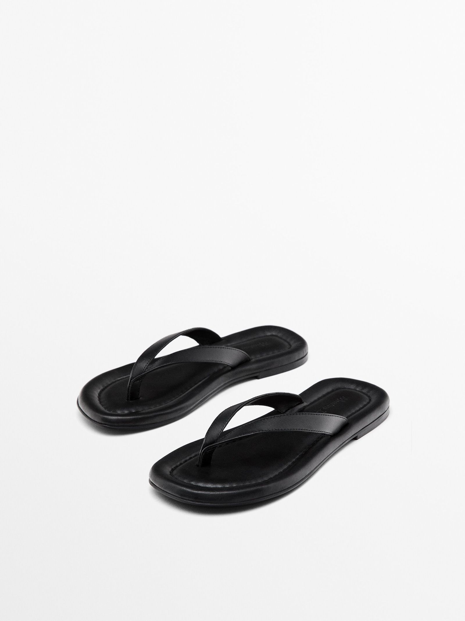 Padded flat sandals | Massimo Dutti UK
