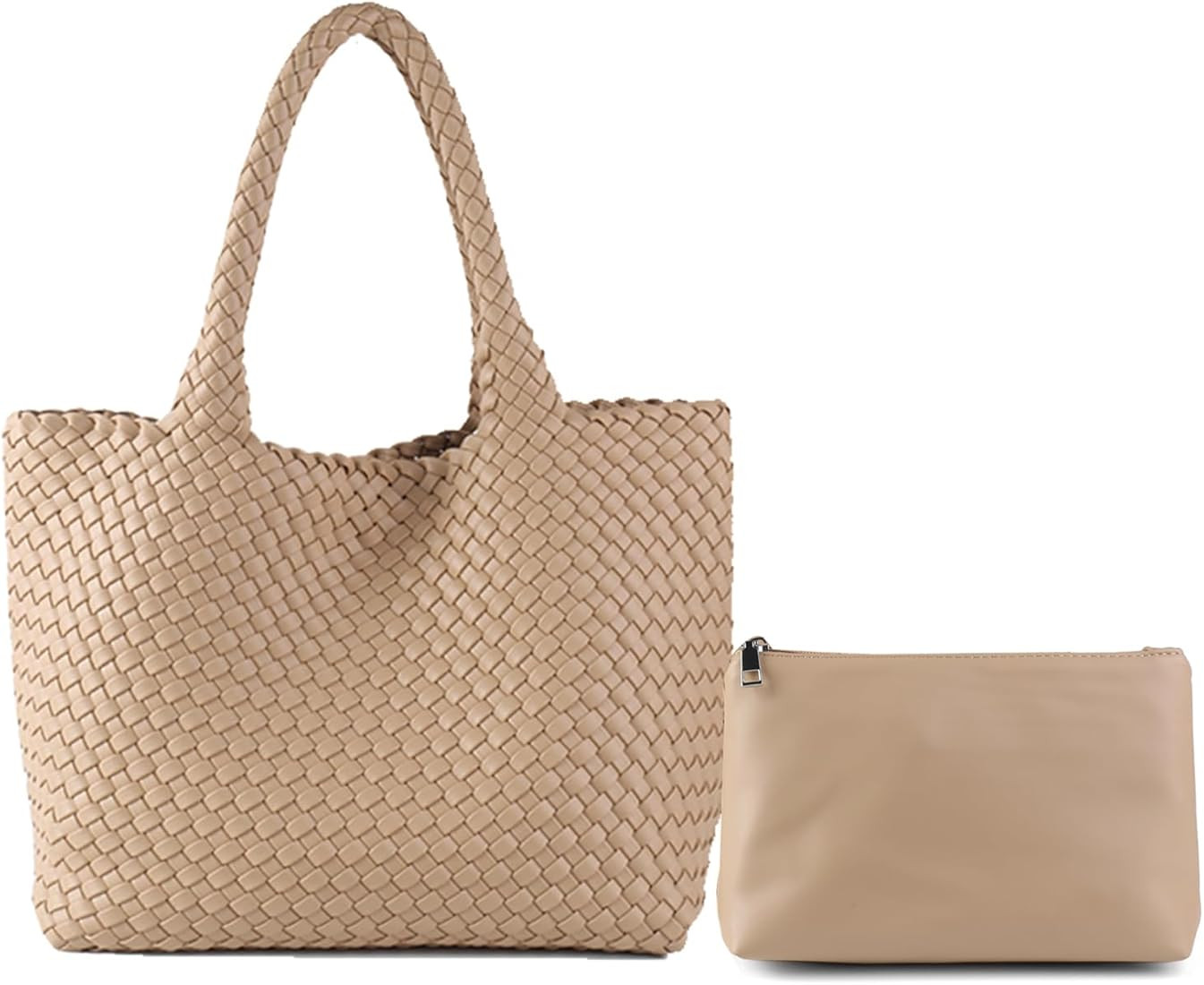 Woven Tote Bag for Women, Hobo Bag for Work, Large Beach Travel Handbags and Purses, Retro Should... | Amazon (US)