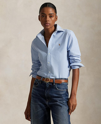 Women's Classic-Fit Oxford Shirt | Macy's