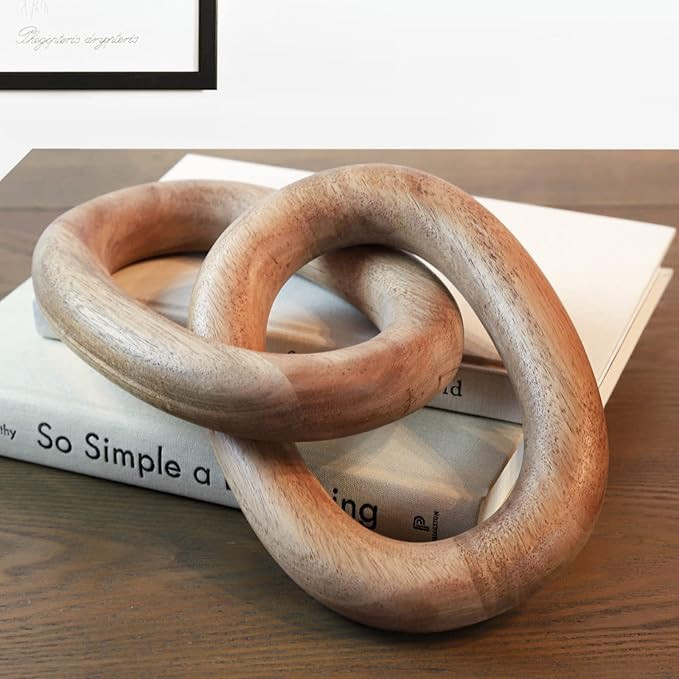 Acacia Wood Knot Decor - Modern Farmhouse Home Decor for Table Shelf, Book Shelves, and Racks - R... | Amazon (US)