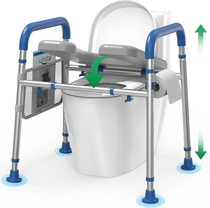 Toilet Seat Risers for Seniors, Removable Padded Raised Toilet Seat with Handles, Easy to Clean A... | Amazon (US)