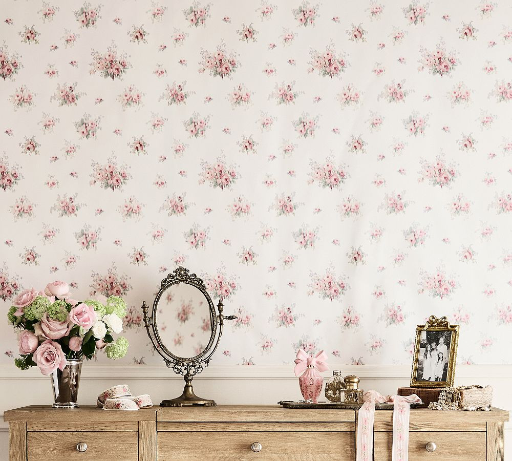 LoveShackFancy Bouquet Wallpaper | Pottery Barn (US)