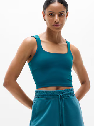 Transcend Square Neck Crop Sports Bra A-C | Athleta
