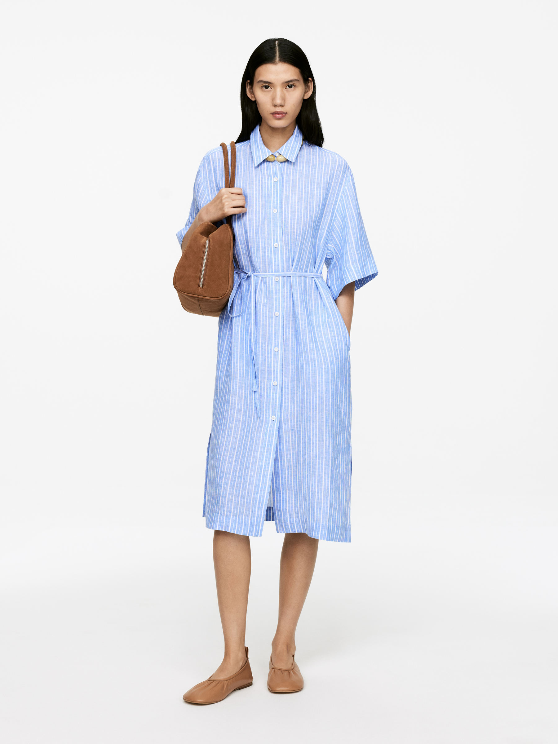 Leather Ballet Flats – Brown – Women – ARKET GB | Arket UK