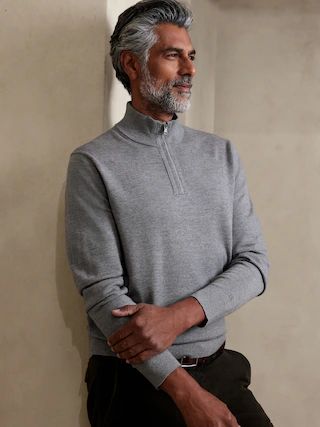 Franco Merino Half-Zip Sweater | Banana Republic (US)