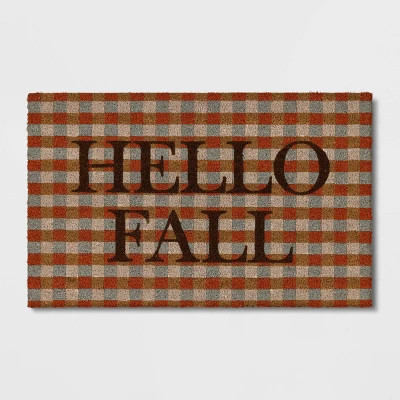 1'10"x2'11" 'Hello' Fall Coir Doormat | Target