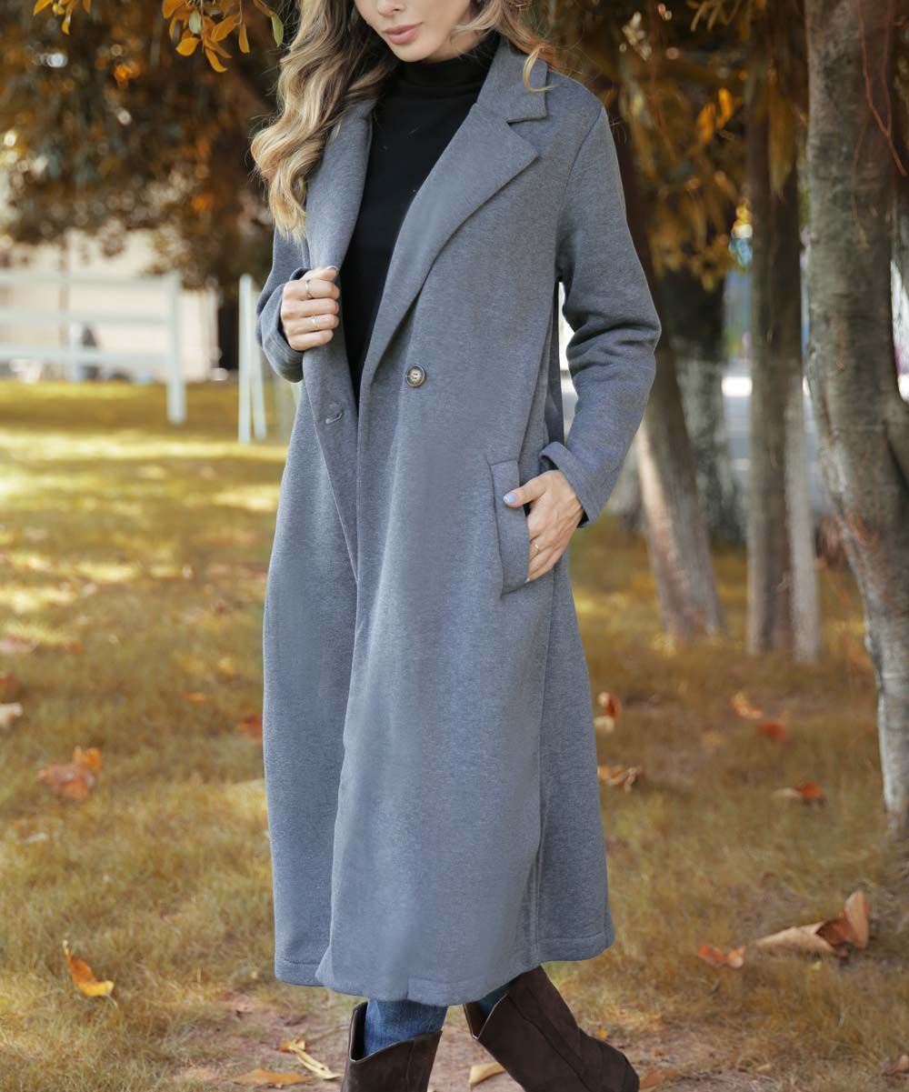 Z Avenue Women's Car Coats Grey - Gray Trench Coat - Women & Plus | Zulily