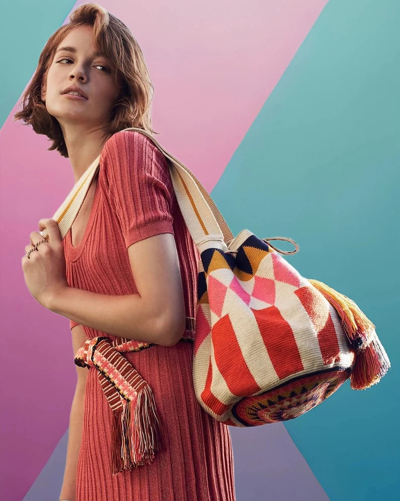 Wayuu tasche groß mochila wayuu muster handgemacht einfädig bolso wayuu taschen sac schulter cr... | Etsy (DACH)