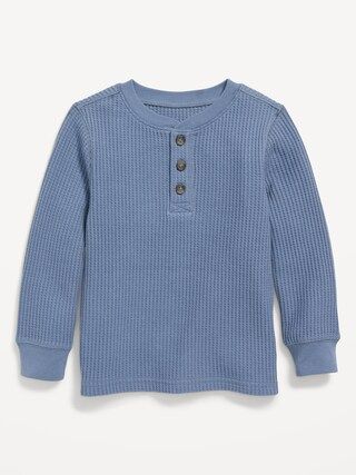 Long-Sleeve Thermal-Knit Henley T-Shirt for Toddler Boys | Old Navy (US)