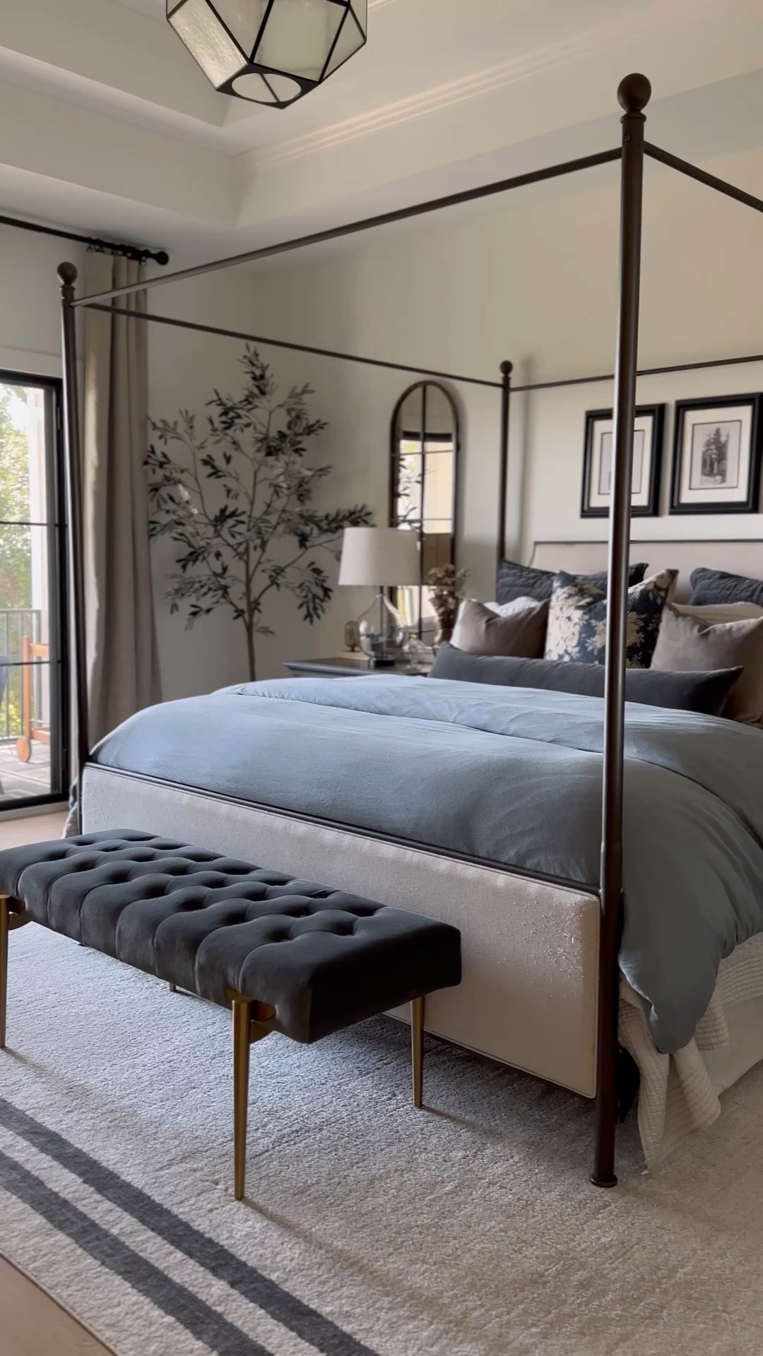 My favorite cozy and soft bedding in our bedroom! This new quilt in Frost Gray is the best I’ve EVER owned — lightweight and like butter! And my duvet cover is a best seller and paired with this all seasons duvet insert makes your bed look just like a luxury hotel  🥰

primary bedroom decor, everyday luxe bed sheets, canopy bed, rug, nightstands, arch mirrors, end of bed bench, fall bedroom refresh

#LTKfindsunder100 #LTKstyletip #LTKhome