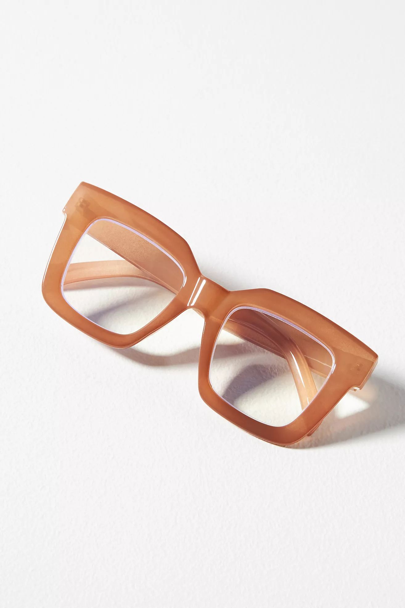 Chunky Cara Translucent Reading Glasses | Anthropologie (US)