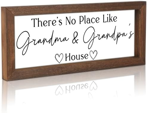 Yousoontic Grandparents Gift from Grandkids There's No Place Like Grandma & Grandpa's House Woode... | Amazon (US)