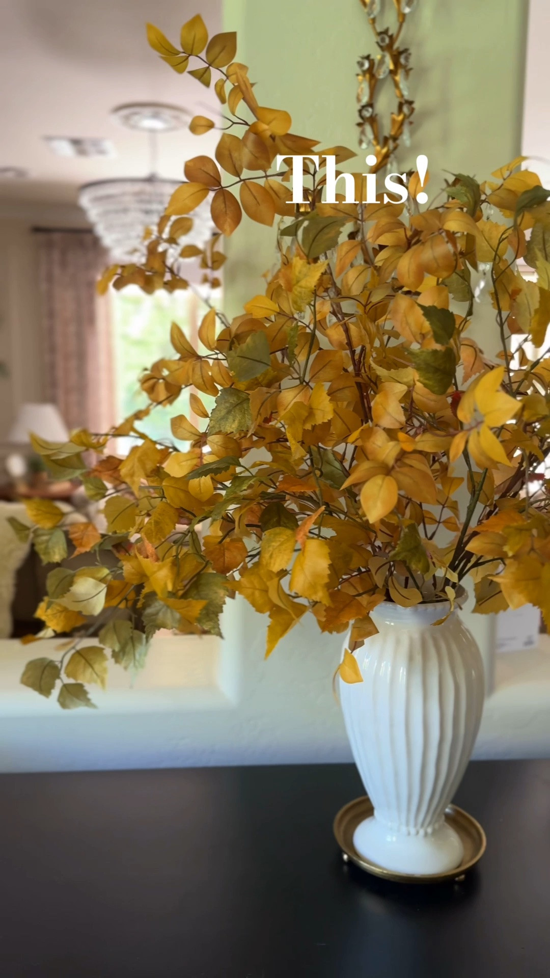 Always take the time to fluff the leaves (or florals) twist the stems, and bend the branches in different directions to create a more realistic faux arrangement. 

I used 3 of each type of stem, tagged below, to create this. 

Fall stems, fall leaves, fall arrangement, hearth and hand fall decor, threshold fall 2026, Target fall decor 2026

#LTKHome
