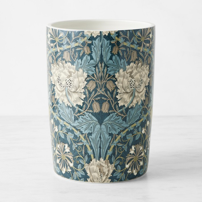Williams Sonoma Home x Morris & Co. Honeysuckle Tulip Wastebasket | Williams-Sonoma