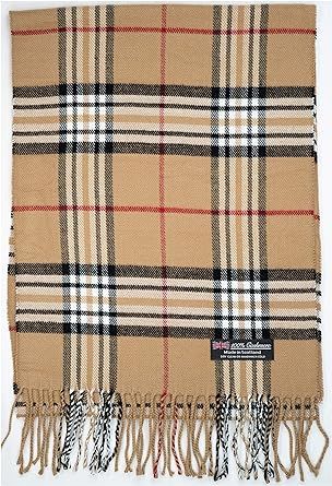 City Scarf - 100% Cashmere Winter Fall Nova Scottish Fashion Check Made in Scotland Soft Wool Tar... | Amazon (US)