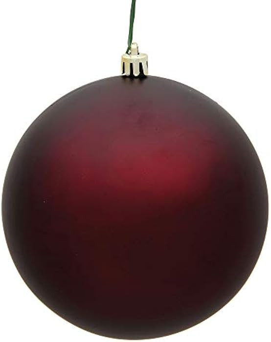 Vickerman 2.75" Burgundy Matte Ball Ornament, 12 per Bag | Amazon (US)