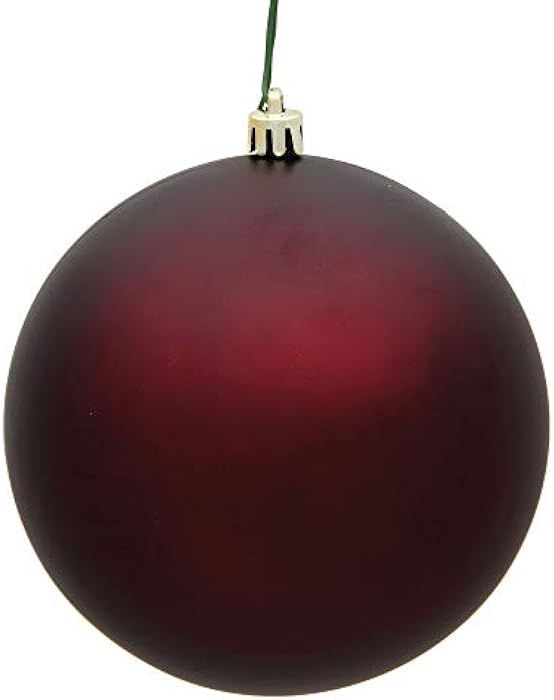 Vickerman 2.75" Burgundy Matte Ball Ornament, 12 per Bag | Amazon (US)