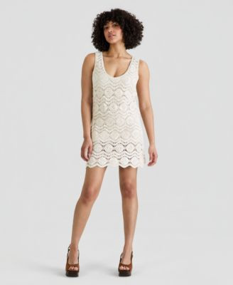 And Now This Women's Sequin Embellished Crochet Mini Dress, Macy's Exclusive - As Is | Macy's