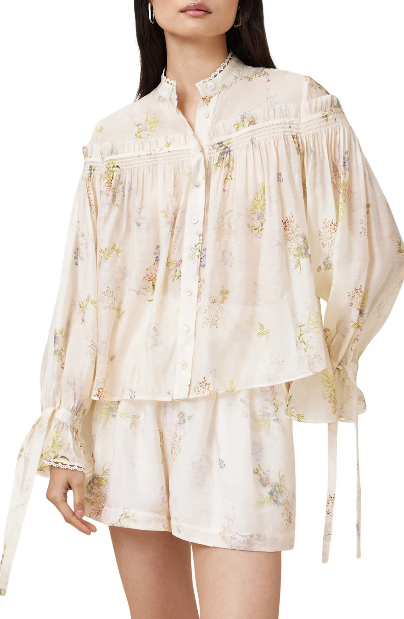 AllSaints Delphine Floral Button-Up Top | Nordstromrack | Nordstrom Rack