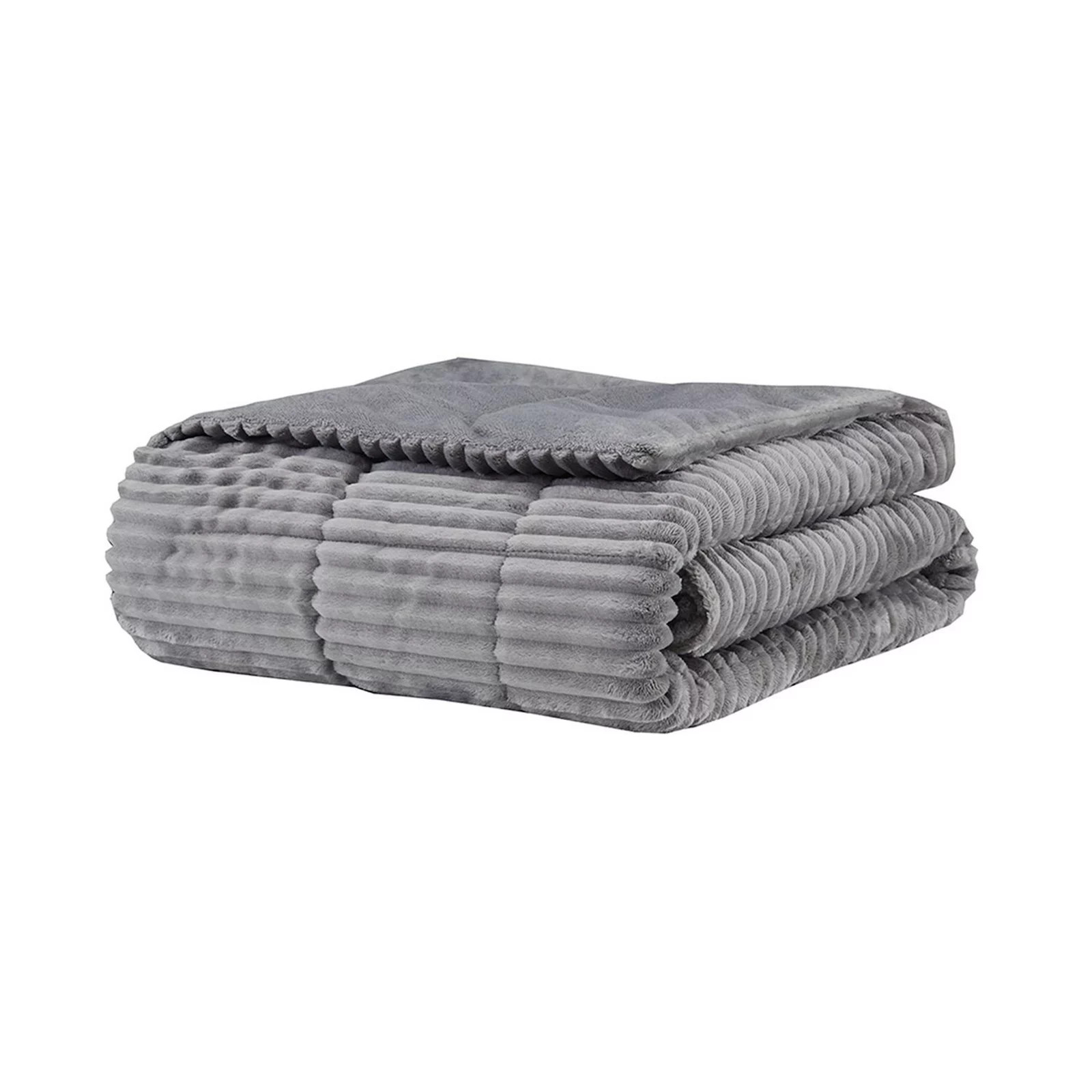 Madison Park Parker Oversized Corduroy Plush Down Alternative Throw Blanket, Gray | Kohl's